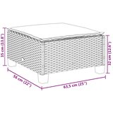  Vrtni tabure s jastukom crni 63,5x56x32 cm od poliratana | shoptok.hr