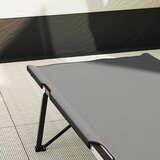  Sklopivi kamperski krevet Siva 206 x 76 x 74 cm Oxford i čelik | shoptok.hr