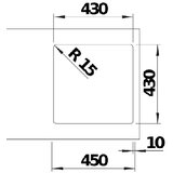Blanco solis 400-IF inox, dorada četkom 440x440/185 mm | ePonuda.com