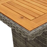  Vrtni stol s pločom od drva bagrema sivi 190x80x75 cm poliratan | shoptok.hr