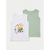 Sinsay Pamučne potkošulje s motivom bagera 2 pack | shoptok.hr