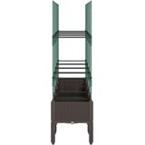  Vrtna sadilica s rešetkom smeđa 160 x 40 x 142 5 cm PP | shoptok.hr