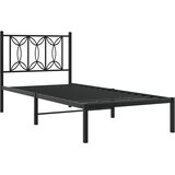  Metalni okvir za krevet s uzglavljem crni 80x200 cm | shoptok.hr