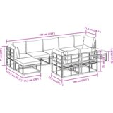 vidaXL Sjedeća garnitura za vrt 9 pcs Crna 353 x 141.5 x 71 cm | shoptok.hr