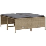  5-dijelni vrtni set sofa s jastucima bež od poliratana | shoptok.hr