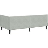 vidaXL Kutni okvir kreveta s uzglavljem Svjetlosiva 90 x 200 cm Baršun | shoptok.hr