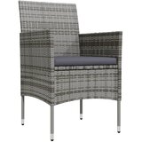  5-dijelni vrtni blagovaonski set s jastucima sivo-crni | shoptok.hr