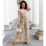 Gemre Beige Women's Wide Pleated Trousers Sammira | shoptok.hr