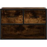 vidaXL TV omarica dimljeni hrast 60x31x39,5 cm les in kovina | Shoptok.si