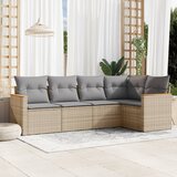  5-dijelni set vrtnih sofa s jastucima bež od poliratana | shoptok.hr