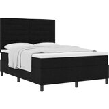  Krevet s uzglavljem i madracem crne boje 140x190 cm tkanina | shoptok.hr