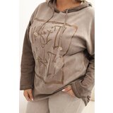 Kesi Włoski Women's Plus Size hoodie with a washed effect and print fango | ePonuda.com