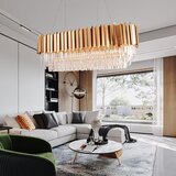 Toolight stropna svjetiljka kristal zlatna 312355 | shoptok.hr