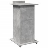  Govornica s kotačima i ladicom boja betona 55x55x107 cm drvena | shoptok.hr