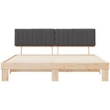  Krevetni okvir s tapiciranim uzglavljem Tamno siva 200 x 200 cm | shoptok.hr