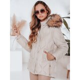 DStreet Kurtka damska zimowa LUMORE pikowana z kapturem khaki | Shoptok.si