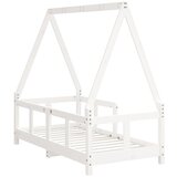  Okvir za dječji krevet bijeli 70 x 140 cm od masivne borovine | shoptok.hr