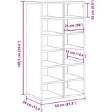  Stalak za cipele Artisan hrast 54x34x100,5 cm izrađeno drvo | shoptok.hr