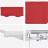  Skrovita tenda Crvena i bijela 350x200 cm 350 x 200 cm | shoptok.hr