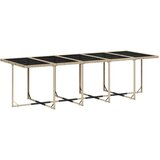  Vrtna garnitura - 13-dijelni vrtni blagovaonski set od poliratana s jastucima bež - bež i krem Stakl 12 | shoptok.hr