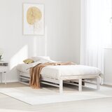 Maison Chic Posteljni okvir - Enojna postelja - Postelja za odrasle brez vzmetnice bel 90x190 cm trdna borovina-J6937, (21764919) | Shoptok.si