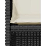  3-dijelni bistro set s jastucima crni od poliratana | shoptok.hr