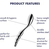 Satisfyer Star Force 1 – jekleni analni dildo s kroglicami (srebrn) | Shoptok.si