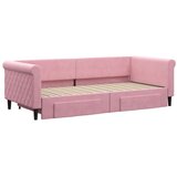  Dnevni krevet na razvlačenje ružičasti 90 x 200 cm baršunasti | shoptok.hr