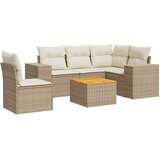  6-dijelni set vrtnih sofa s jastucima bež od poliratana | shoptok.hr
