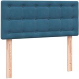 Box spring krevet s madracem tamnoplavi 90x220 cm baršunasti | shoptok.hr