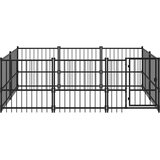  Zunanji pasji boks jeklo 5,63 m², (20799149) | Shoptok.si