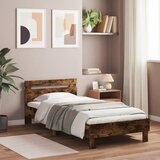  Okvir za krevet s uzglavljem i LED svjetlima boja hrasta Smeđa 100 x 200 cm | shoptok.hr
