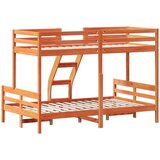 vidaXL Krevet na kat 80x200/120x200 cm masivna borovina voštano smeđi | shoptok.hr