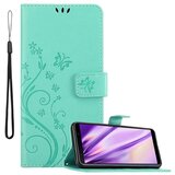 Cadorabo Samsung Galaxy A7 2018 v klasično srebrno - ovitek v cvetličnem dizajnu z magnetnim zapiranjem, stoječo funkcijo in režami za kartice, (20564330) | Shoptok.si