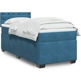 vidaXL Box spring postelja z vzmetnico modra 80x200 cm žamet Cene