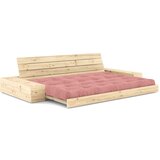 Karup Design Ružičasta sklopiva sofa od samta 244 cm Base – | shoptok.hr