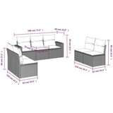vidaXL 7-dijelni set vrtnih sofa od poliratana s jastucima crni | shoptok.hr