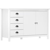  Komoda Hill bijela 130 x 40 x 80 cm od masivne borovine | shoptok.hr