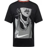 Nike Funkcionalna majica 'ENERGY RISE' siva / črna / bela