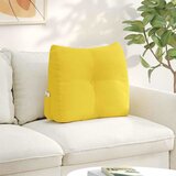 vidaXL Poglavni vzglavnik Svetlo rumena 60 x 24 x 50 cm blago | Shoptok.si