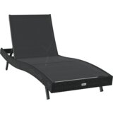 vidaXL Ležaljke 3 pcs Crna 40 x 40 x 40.5 cm Poli ratan | shoptok.hr