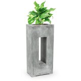 Blumfeldt Airflor, cvetlični lonec 45 x 100 x 27 cm Fiberglas Za notranjo ali zunanjo uporabo, svetlo siva barva Cene