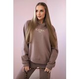 Kesi Different photos - Insulated cotton set, sweatshirt with embroidery + mocha pants | shoptok.hr