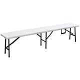 Sklopiva plastična klupa bela 180 cm