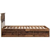  Krevetna konstrukcija s uzglavljem Staro drvo 120 x 200 cm | Eponuda.ba