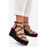 Boto Wedge Sandals For Women With Decoration On Straps Black Lunara | ePonuda.com