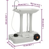  Prenosno stranišče za kampiranje z umivalnikom na stojalu, (20817048) | Shoptok.si