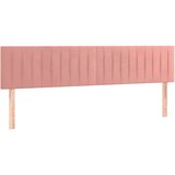  Posteljno vzglavje roza 180x5x78/88 cm žamet | Shoptok.si