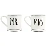 Sass & Belle set od 2 keramičke šalice Mr & Mrs
