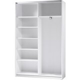 P & B omara z drsnimi vrati, bela | Shoptok.si